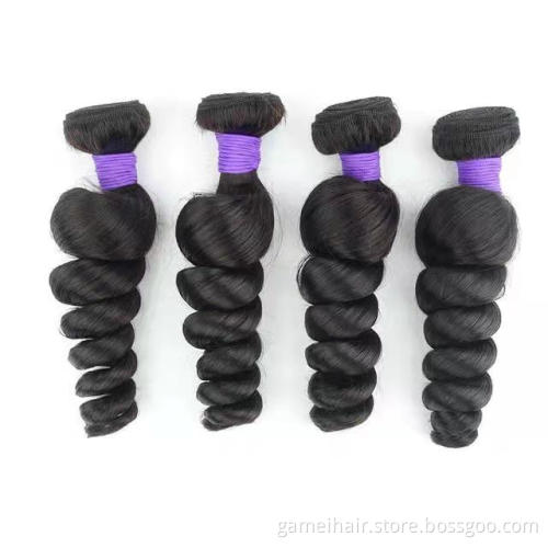 Unprocessed Wholesale Peruvian Human Hair Extension 9A 10A  11A 12A Grade Virgin Peruvian Loose Wave Bundle Hair